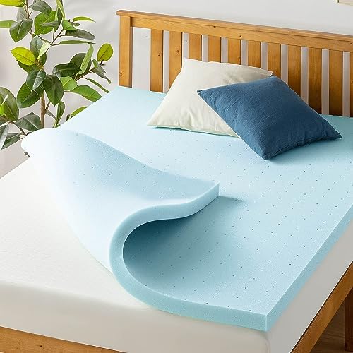 Best Price Mattress 1.5 Inch Ventilated Memory Foam Mattress Topper, Cooling by BestPriceMattressInc
