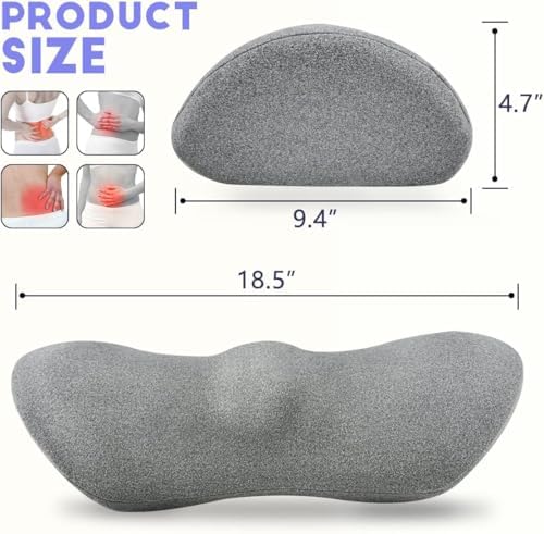kasney Lumbar Support Pillow for Office Chair, Dark Gray - Image 5