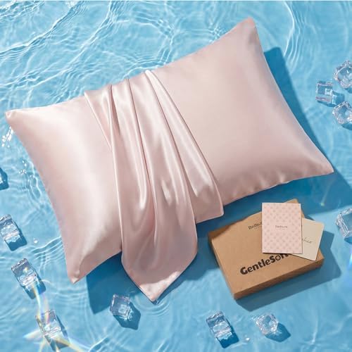 Bedsure Cooling Pillowcase for Hot Sleepers, Silk Like Pillow Case Queen Size by BEDSURE