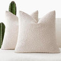 Foindtower Decorative Textured Boucle Throw Pillow Covers 20x20 Inch by Foindtower