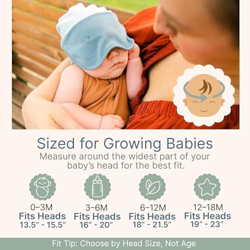 The Original Baby Sleep Mask & Soft Eye Shade – Newborn, Sun Hat & Beanie – - Image 4