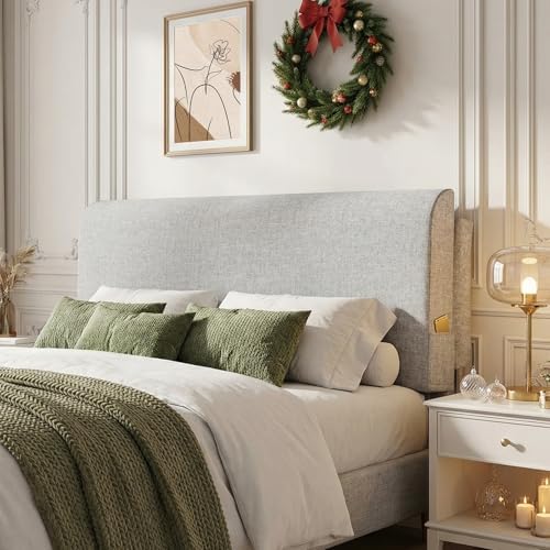 Queen Headboard Pillow Cushion, Wall Mounted No Drill Headboard Pad by MMuteTouch
