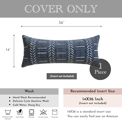 BlissBlush Decorative Long Lumbar Pillow Cover 14x36 - Image 4