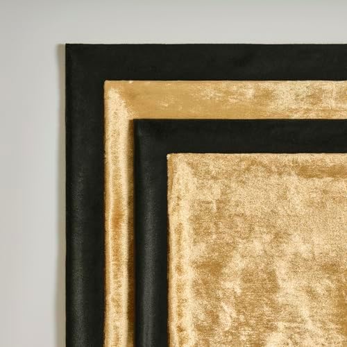 GIGIZAZA Pack of 4 Decorative Velvet Pillow Covers 20x20 Black Gold - Image 5
