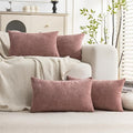 Set of 4 Soft Textured Decorative Throw Pillow Covers 12X20 Inch Cozy Farmhouse by Cozoomy