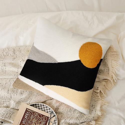 Merrycolor Boho Sun Throw Pillow Covers 18 X 18 Textured Mid Century Modern - Image 3