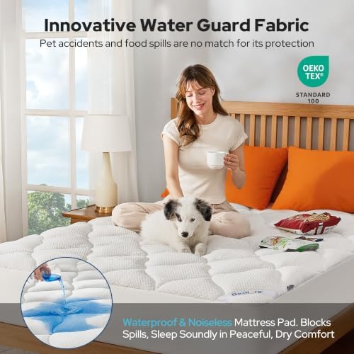 BEDLORE Waterproof California King Mattress Pad, Breathable Mattress Protector - Image 2