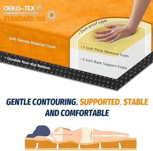 CYMULA Memory Foam Camping Mattress Pad, Sleeping Mat, Portable Roll Up Mattress - Image 2