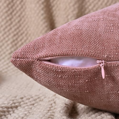 Set of 4 Soft Textured Decorative Throw Pillow Covers 12X20 Inch Cozy Farmhouse - Image 3