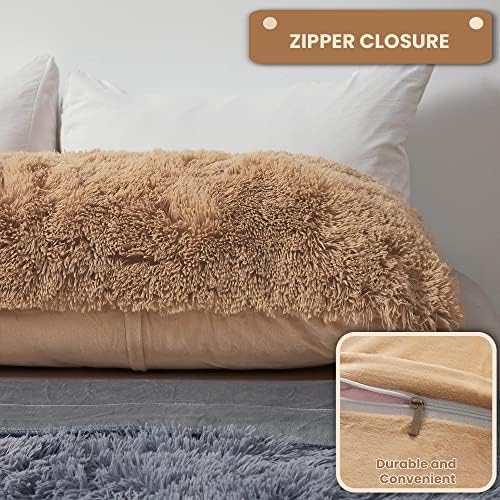 MEGO Luxury Fluffy Faux Fur Body Pillow Cover 20x54 - Image 4
