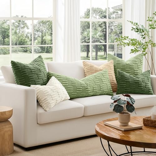 Kevin Textile 12x24 Inch Lumbar Pillow Cover 1 Pack Soft Plush Stripe - Image 6