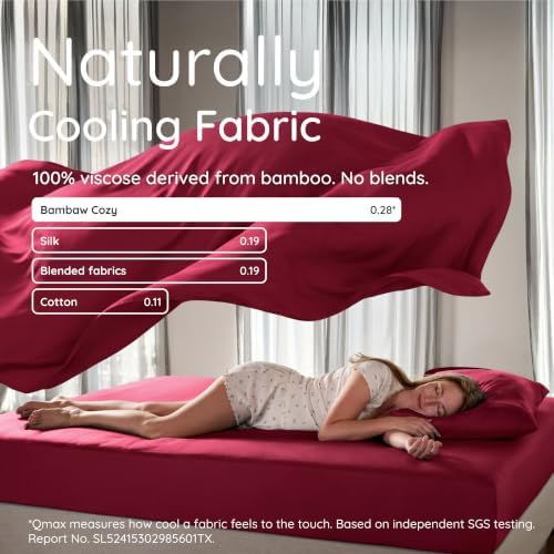 Bambaw 100% Viscose Derived from Bamboo Pillow Cases Queen Size Set of 2 - Image 6