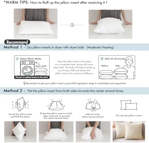 MIULEE Throw Pillow Insert Premium Pillow Stuffer Sham Rectangle - Image 6