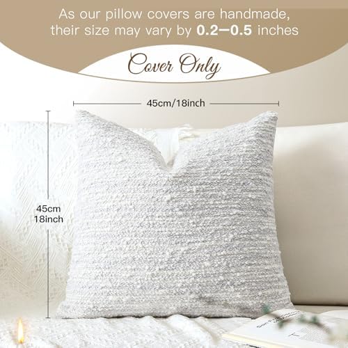 Artscope Throw Pillow Cover 18x18 Inch Set of 2 Super Thick Pillow Cover - Image 2