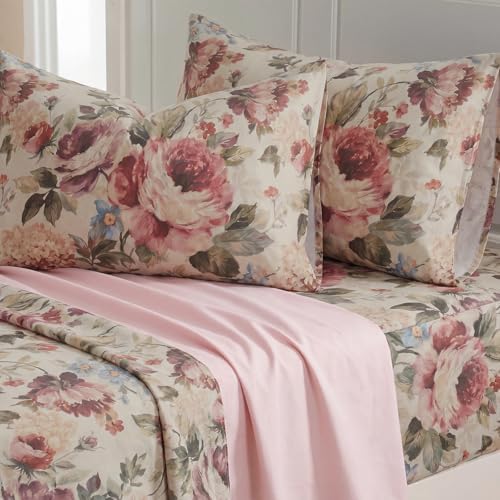 Bedorm Standard Size Pillow Covers Set of 2 Cotton Pillow Case Dark Pink Rose - Image 5