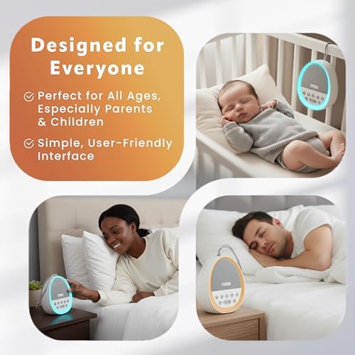 White Noise Sound Machine for Sleep Baby, Kids USB Charge 29 Sounds - Image 3
