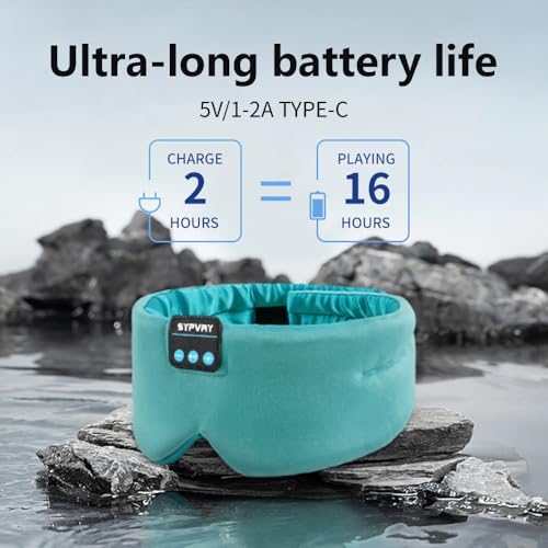 Sleep Mask Bluetooth 5.4 Headphones Soft Wireless Headband Eye Mask Blackout - Image 2