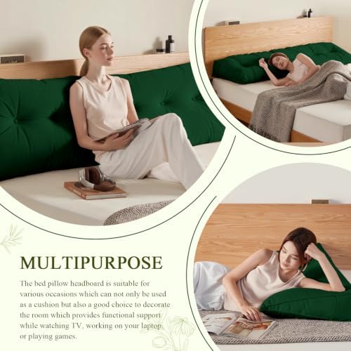 DANGHOOGY Headboard Pillow King, Large Triangular Wedge Headboard Pillow - Image 4