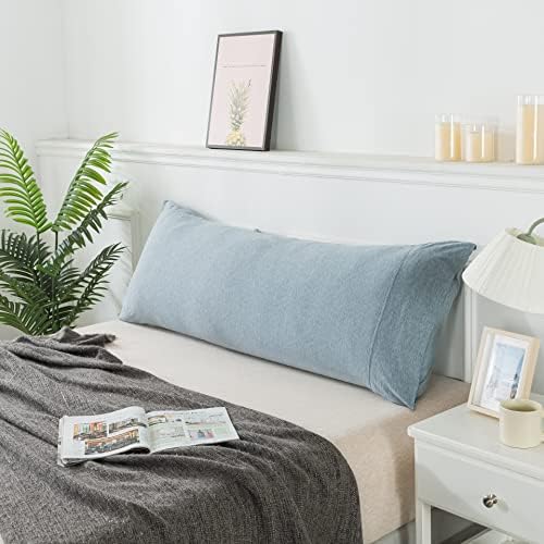 H HOUSEHOLD 100% Jersey Knit Cotton Body Size Pillowcases Set of 1, Super Soft - Image 2