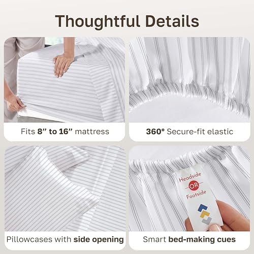 California Design Den Luxury 600 Thread Count Deep Pocket Queen Sheets Set - Image 5