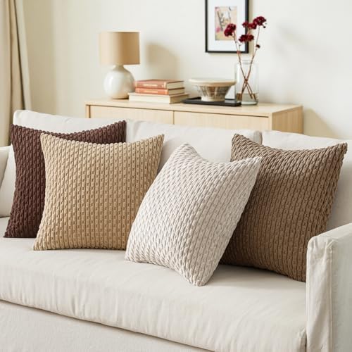 MIULEE Boho Brown Decorative Throw Pillow Covers - Image 3