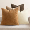 MIULEE Soft Decorative Chenille Fall Pillow Covers Brown 16x16 Pack of 4 by MIULEE