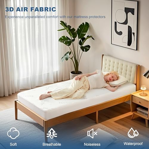 Twin XL Size Waterproof Mattress Protector Bamboo Viscose - Image 3