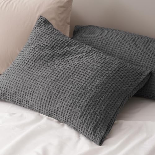 PHF Ultra Soft Waffle Pillow Shams Standard Size 20"x26", No Insert - Image 6