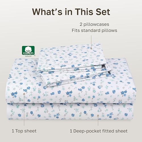California Design Den Soft 100% Cotton Sateen Full Size Weave Sheets - Image 4