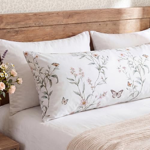 Bedorm Queen Size Pillow Cases Set of 2 Cotton Floral Pillow Cover - Image 7