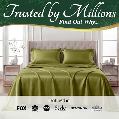 DECOLURE 100% Viscose Derived from Bamboo Sheets King Size, Luxury 6 Pc Set - Image 5