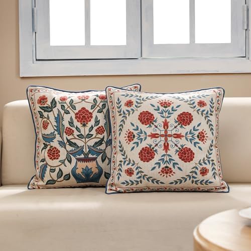 patdrea Designer French Vintage Linen Throw Pillow Cover - Image 5