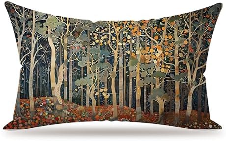 Rustic Autumn Forest Pillow Covers 12x20 Double-Sided, Fall Home Room Decor by Unknown