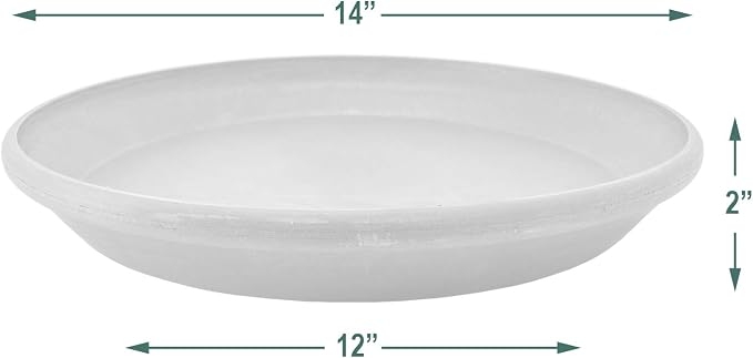 PSW Pot Collection AP35DC 14-inch Plastic/Stone/Wood Composite Plant Saucer - Image 4