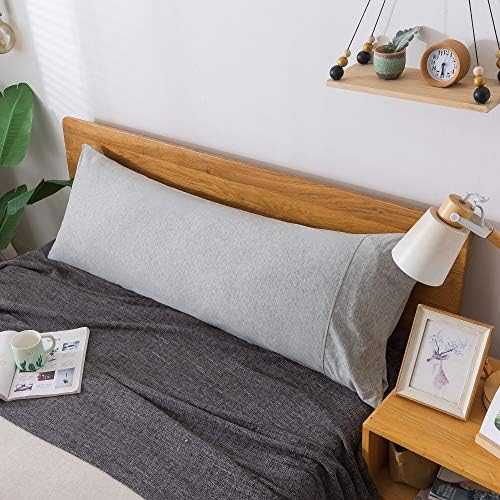 H HOUSEHOLD 100% Jersey Knit Cotton Body Size Pillowcases Set of 1, Super Soft - Image 2