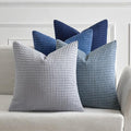 MIULEE Decorative Euro Sham Pillow Covers 24x24 Inch Set of 4 Coastal Blue by MIULEE