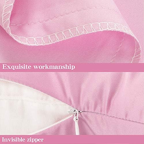NTBAY King Satin Pillowcases, Light Pink - Image 3