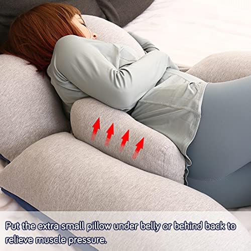 MOON PINE 60 inch Pregnancy Pillow, Detachable U Shape Full Body Pillow - Image 5