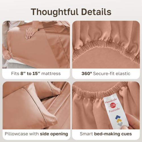 California Design Den 100% Cotton Sateen 3 Pc Twin XL Sheets Set - Image 4