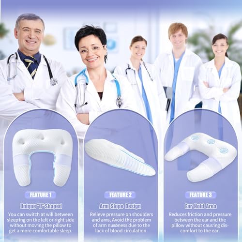 SAHEYER Side Sleeper Pillows for Adults, U Shaped Body Pillow for Pain Relief - Image 4