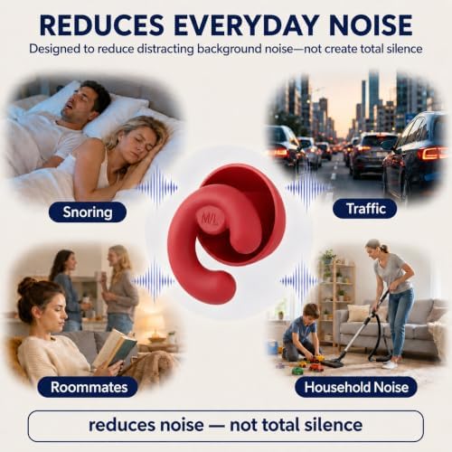 Noise Cancelling Ear Plugs Sleep 33dB NRR Side Sleep Small Ear - Image 5