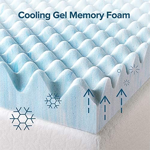 ZINUS 3 inch Swirl Gel Cooling Memory Foam Mattress Topper, Cooling Airflow - Image 5