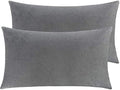 NTBAY King Velvet Pillowcases, Smoke Grey by NTBAY