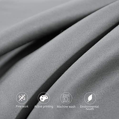NTBAY Body Egyptian Cotton Sateen Pillowcases, Dark Grey - Image 4