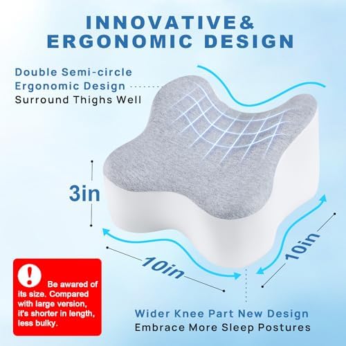 anzhixiu Short Knee Pillow for Side Sleeper Between Legs Aligns Spine - Image 2