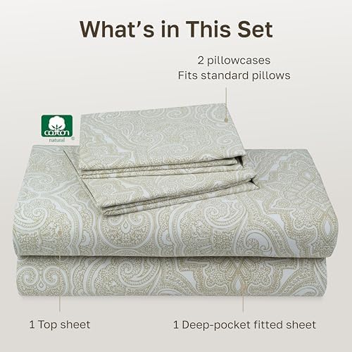 California Design Den Soft 100% Cotton Queen Size Sheets Deep Pocket - Image 4