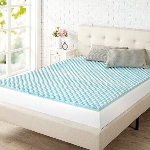 ZINUS 1.5 Inch Swirl Gel Cooling Memory Foam Mattress Topper, Cooling Airflow by ZinusInc