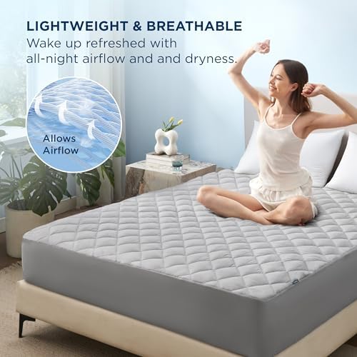 Bedsure King Mattress Protector, Quilted Waterproof Mattress Protector - Image 4