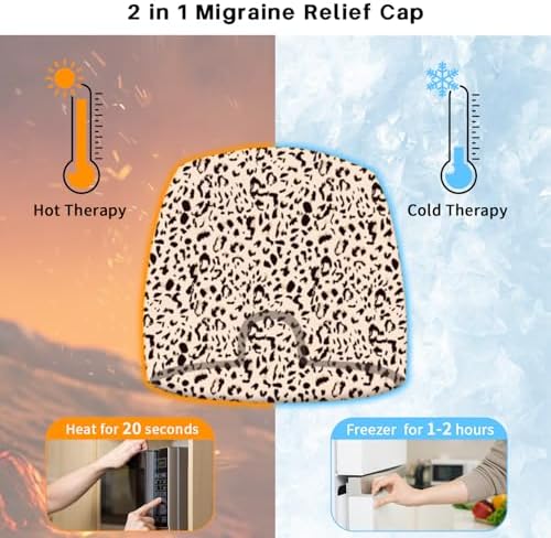 my novel things Migraine Relief Cap, Gel Headache Relief Cap Eye Mask Set - Image 3