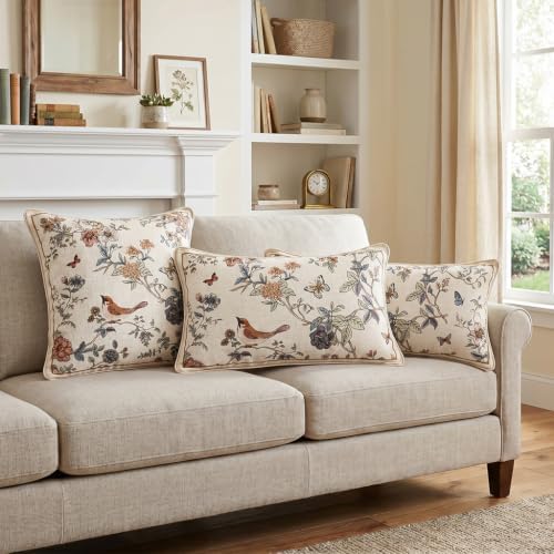 ISAENNE Designer Vintage Linen Throw Pillow Cover - Image 4